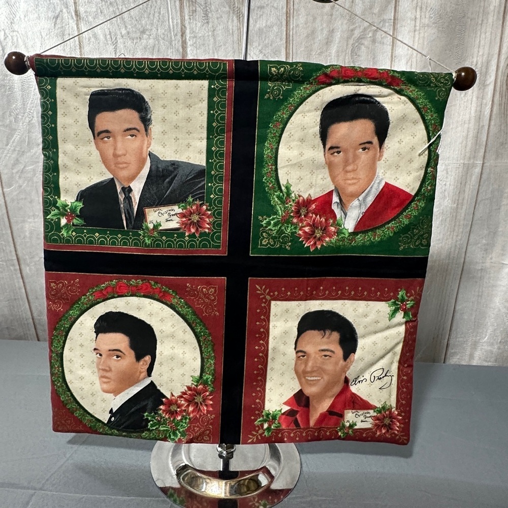 Handmade Elvis Presley Christmas Decorative Wall Tapestry